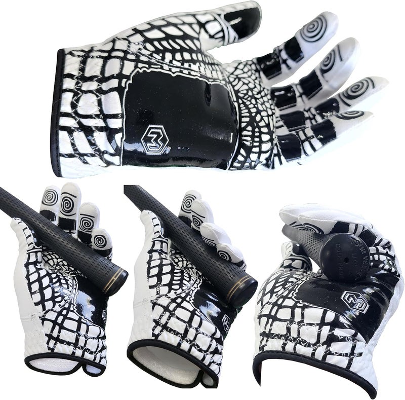 MONKEY GRIP Golf Glove Premium Synthetic Nonslip Spider Grip Tacky All Weather Slice Killer No Twist Left Hand - Image 3